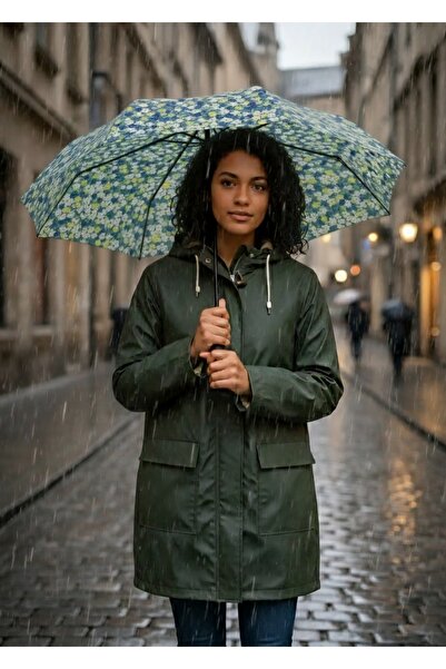 CosVelluto Çiçek Desenli Kaliteli Kadın Şemsiye