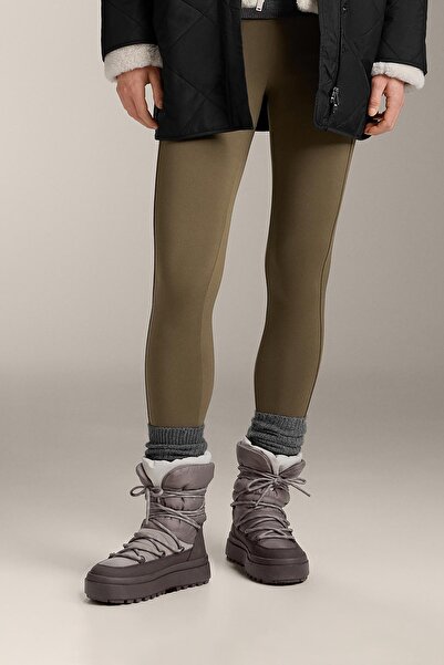 Oysho Combined lace-up boots