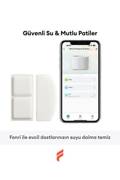 Fonri Evcil Hayvan Akıllı Su Kabı Filtresi 4'lü Set