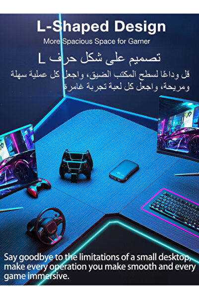 Wemart Gaming Table C-Shaped Computer Desk, Office/Study Table, Black (100x60x75 cm)