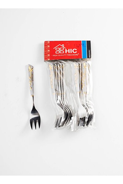 HIC 12-Piece Stainless Steel Dessert Fork Set