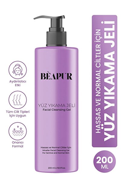 BEAPUR Hassas ve Normal Ciltler İçin Misel Yüz Temizleme Jeli | Makyaj & Kir ...