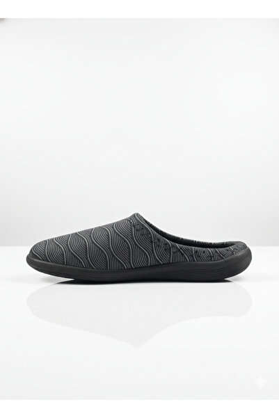 GEZER Erkek Kışlık PU Rahat Taban Ev Bahçe Gondol Terlik