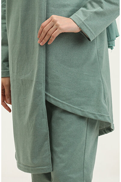 sefamerve Ασύμμετρη φόρμα με δύο κλωστές 03076-09 Çağla Green