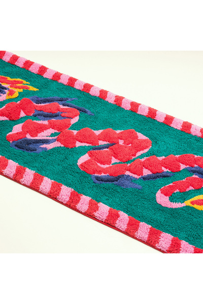 Zsa Zsa Zsu Punjab Cotton 100% Cotton Bath Mat 50X120 cm Colorful