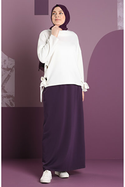 sefamerve Purple Sports Skirt 0152-15 - With Pockets