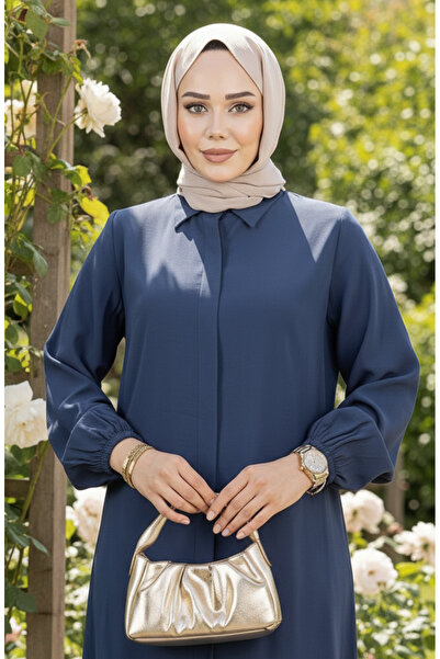 sefamerve Long Tunic Modal Suit 0330-03 Navy Blue