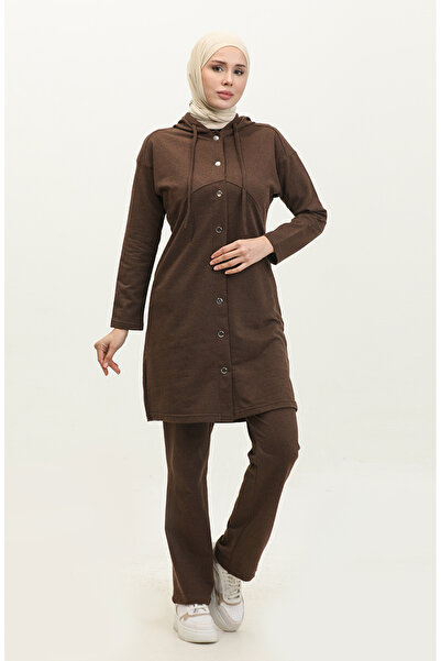 sefamerve Διπλό Σετ Φόρμας 3078-02 Καφέ