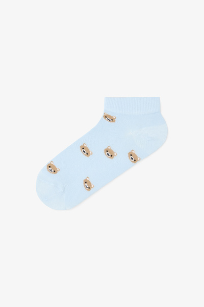 Penti 3 Pairs of Cotton Bear Patterned Booties Socks
