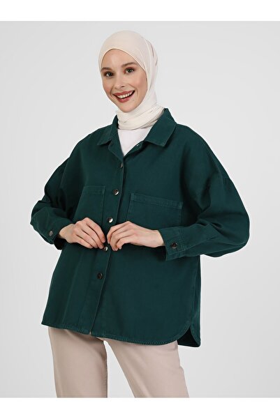 Refka Джинсова куртка з кишенями з натуральної тканини - Океан - Повсякденний