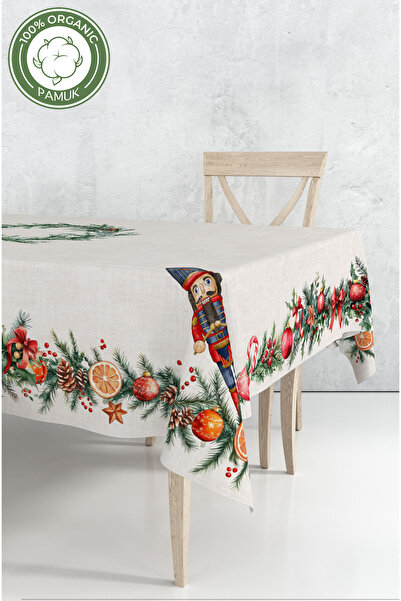 MOSHEYA HOME Yılbaşı Desenli Dijital Baskılı Masa Örtüsü - 140 x 220 cm 140x2...