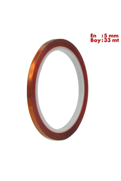 Boss Tape Kapton Bant 260 Dereceye Dayanıklı Bant En:5mm Boy:33mt
