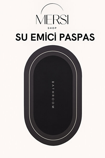 Mersi SHOP Yumuşak Silikon Yosun Su Emici Banyo Zemin Paspası Tuvalet Ayak Pe...