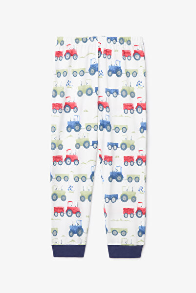 Penti Boys Tracs Car Pattern Cotton Long Sleeve 2-Piece Pajamas Set