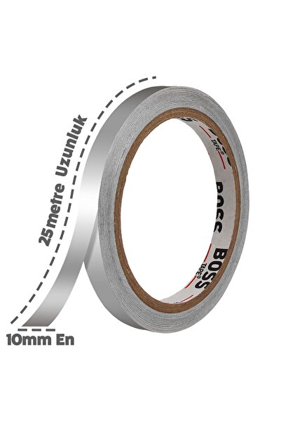 Boss Tape Fayans Arası Yapışkanlı Şerit Derz Bandı Gümüş En:10mm Boy:25mt