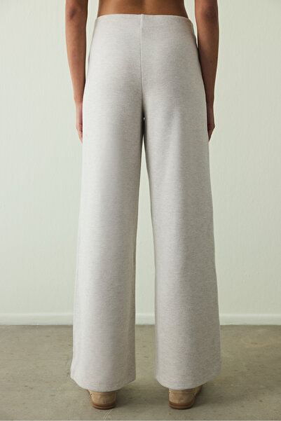 Penti Beige Melange Warm High Waist Wide Leg Trousers