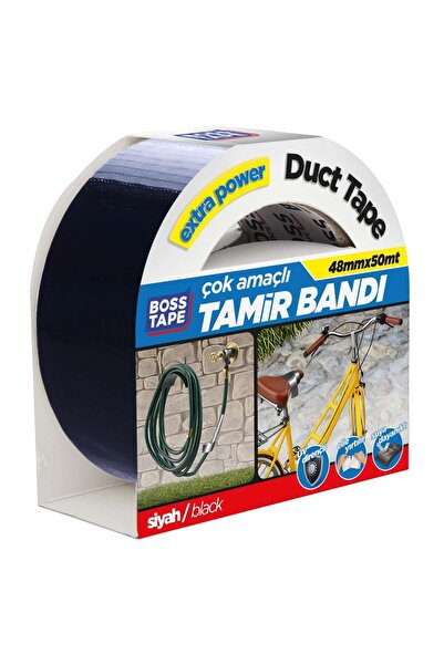 Boss Tape Duct Tape Tamir Bandı Bez Bant Siyah En:48mm Boy:50mt