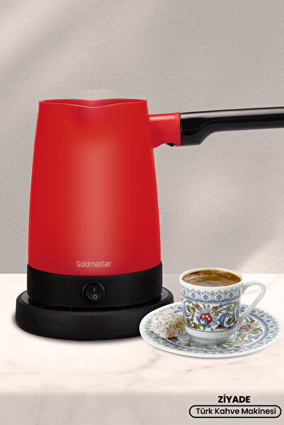 GOLDMASTER Ziyade Kırmızı Elektrikli Türk Kahvesi Makinesi Cezve GM-7360K