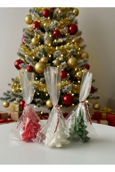 Candles Flame 3 Pieces Pine Tree Candle Christmas Candle Pine Tree Christmas Gift