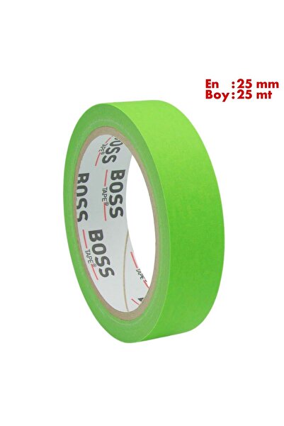 Boss Tape Yeşil Maskeleme Bandı Kağıt Bant En:25mm Boy:25mt