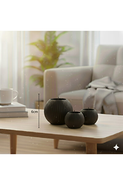 Baalaa 3’lü Tealight Mumluk Seti | Dekoratif Ev & Salon Mumluğu | Hediyelik S...