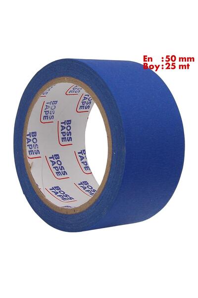 Boss Tape Lacivert Maskeleme Bandı Kağıt Bant En:50mm Boy:25mt