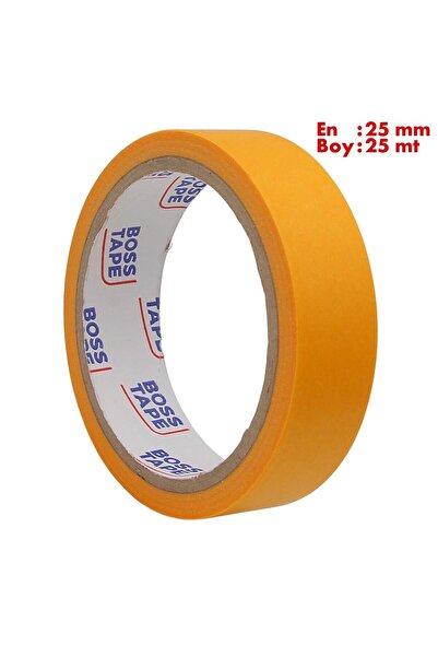 Boss Tape Washi Turuncu Renkli Kağıt Bant En:25mm Boy:25mt