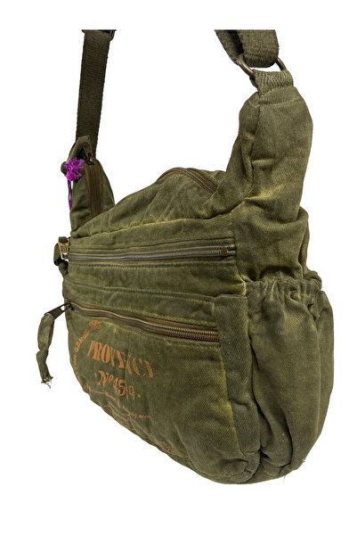 Old Cotton Quality Vintage Antique Casual Travel School Messenger Bag 28 cm X 26 cm