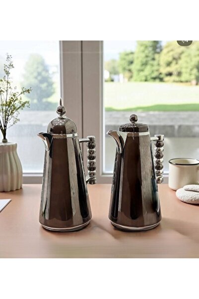 Generic طقم ترامس للشاي والقهوة بتصميم أنيق وعصري حجم 1/1 لتر