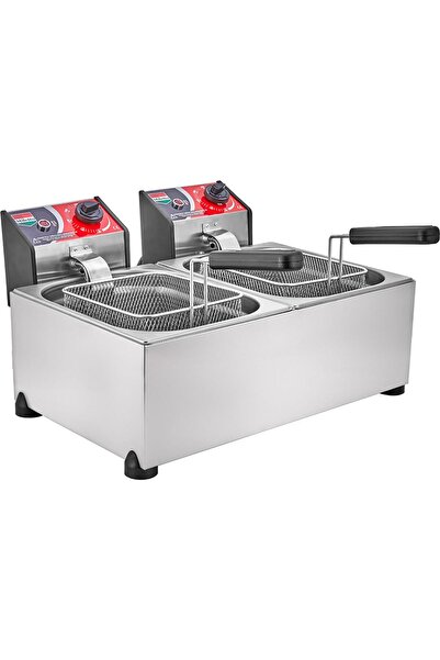 Miletto 5+5 Lt Elektrikli Sanayi Tipi Profesyonel Fritöz - Mf10