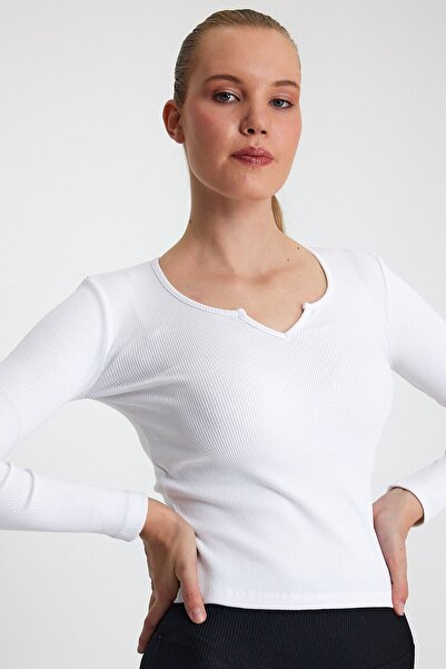 Avones Γυναικεία πλεκτά μπλούζα με μακρυμάνικη λαιμόκοψη σε σχήμα V