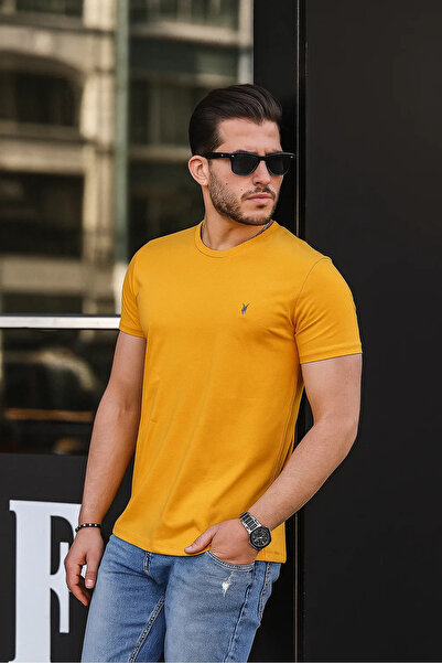 COMBİNE MİCHAİL Ανδρικό μπλουζάκι 100% βαμβακερό αναπνεύσιμο με λαιμόκοψη με κανονική εφαρμογή