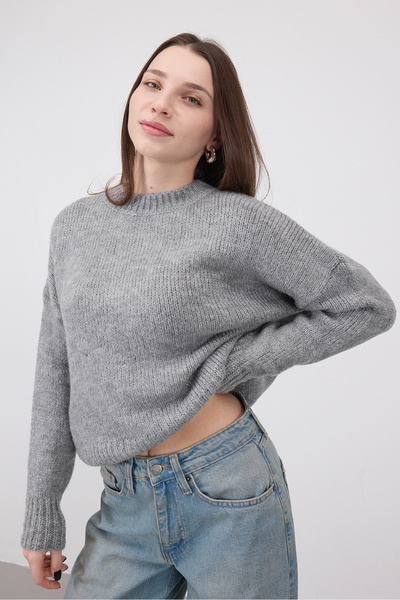 Addax Crew Neck Long Sleeve Knitwear Sweater K3423-A11