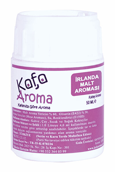 Kafa Aroma İrlanda malt aroması Hazır karışım 50 ML