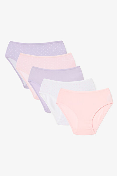 Penti Girl's Cotton Multi-Colored 5-Piece Slip