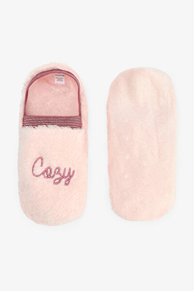 Penti Açık Pembe Star Cozy Sloganlı Nakış Detaylı Ev Çetiği