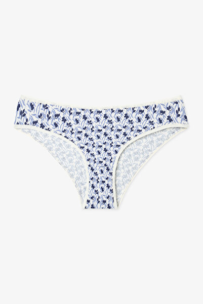 Penti Blue Autumn Yaprak Desenli Düşük Bel 3'lü Slip Külot