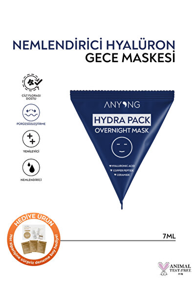 Anyong Nemlendirici Hyaluron Gece Maskesi – Seramid ve Bakır Peptit ile Yoğun Nem 7 ml