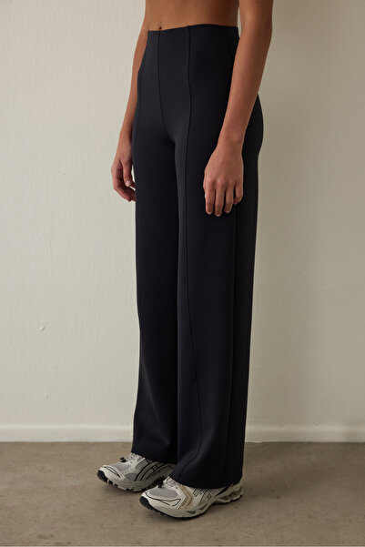 Penti Nervour Yüksek Bel Siyah Pantolon