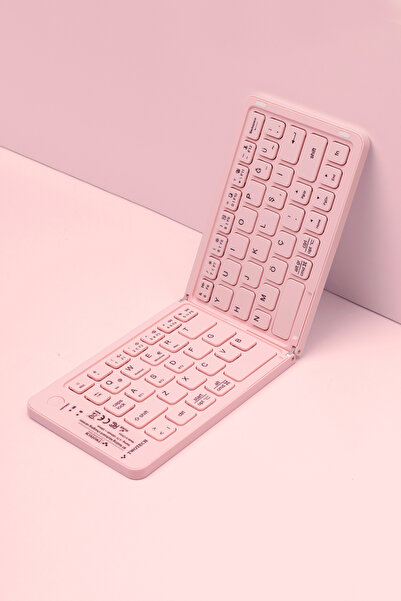 TWOTECH Katlanabilir Renkli Bluetooth Klavye – Şarjlı, Taşınabilir, 5.0 Bağlantı, Tüm Cihazlarla Uyumlu