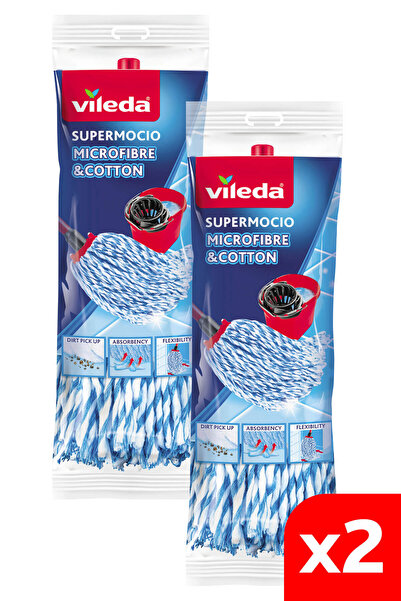 Vileda 2 Paket Pamuk & Mikrofiberli Supermocio Yedek Paspas
