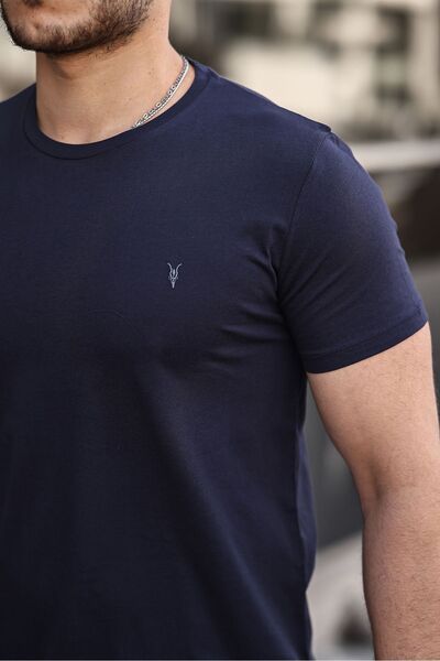 COMBİNE MİCHAİL Men's 100% Cotton Breathable Crew Neck Standard Fit Regular Fit T-shirt