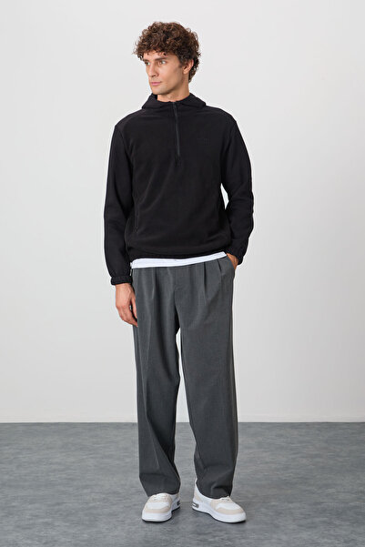 AIR JONES Чоловічий світшот Polar - Ruby Чорний, стандартний крій - 88300