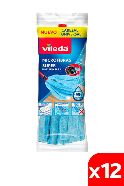 Vileda 12 Paket %100 Mikrofiber Saçaklı Havlu Paspas