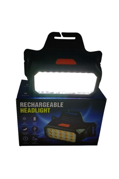 Alex Headlamp 5225 with 6 Lighting Modes USB Rechargeable Rectangular