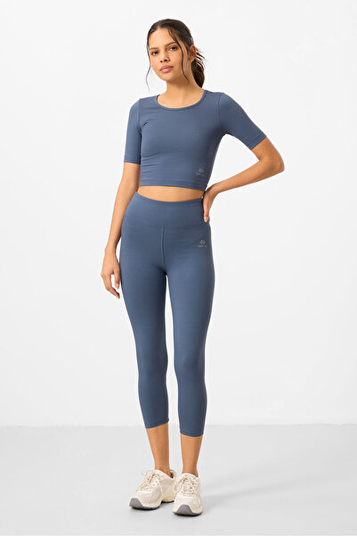 TOMMY LIFE Set cu colanți pentru femei cu talie înaltă, slim fit, capri și crop - 95285