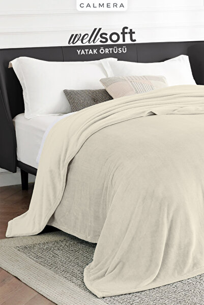 Calmera Wellsoft Double Blanket | Ultra Soft & Lightweight | Plush | 200 × 220 cm - Ecru