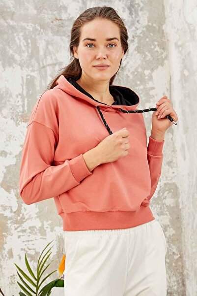 TOMMY LIFE Hanorac pentru femei, cu mânecă lungă, cu glugă, în formă conforta...