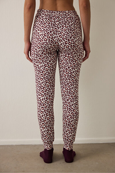Penti Burgundy Leopard Patterned Pajama Bottoms