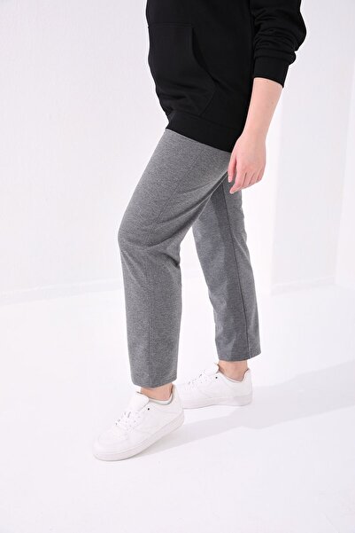 TOMMY LIFE LargE SizE Gray MElangE SwEatPants - ComfortaBlE Form, PockEt, Classic LEg - 94017